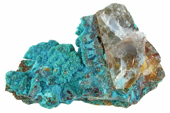 Vibrant Teal Chrysocolla Formation - Peru #358665